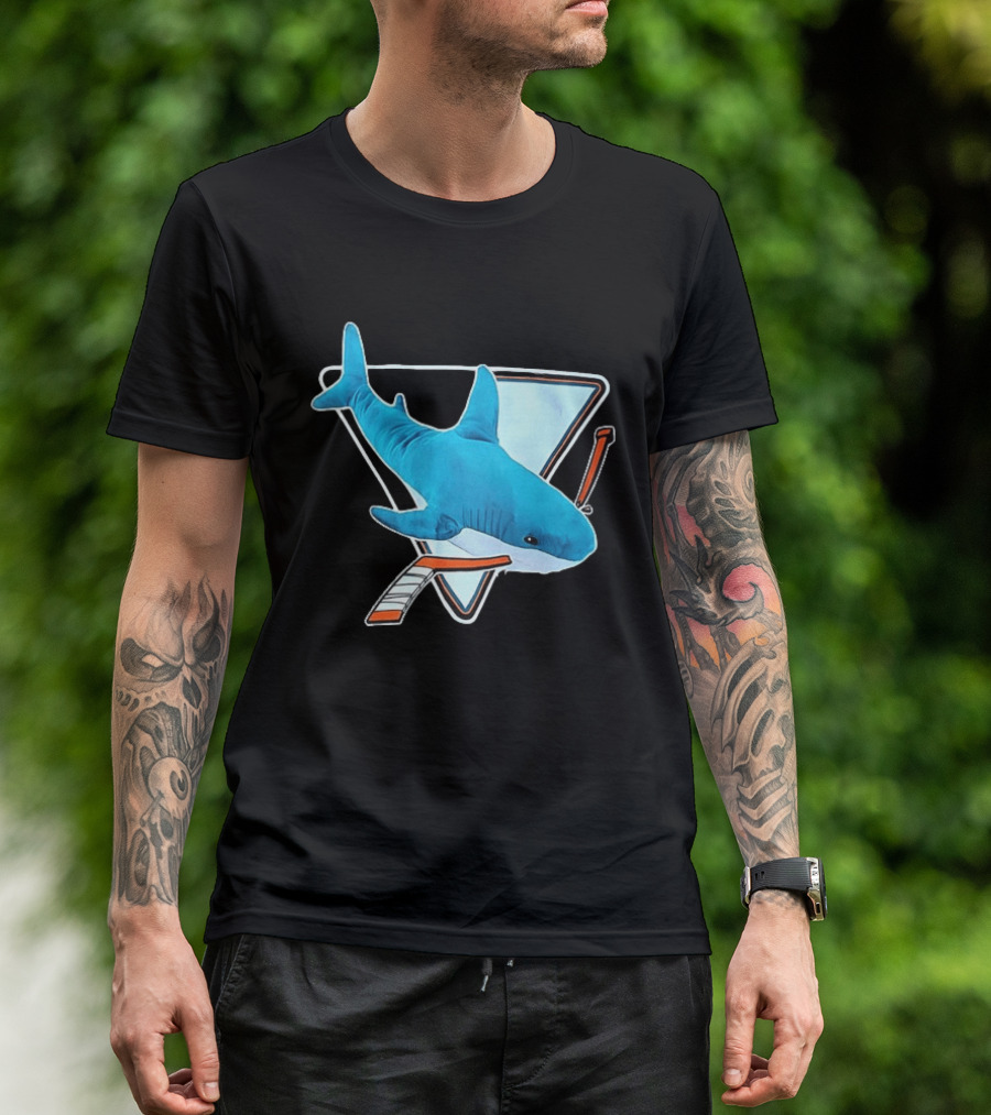 San Jose Sharks Hockey Stick Triangle Plush Toy T-Shirt