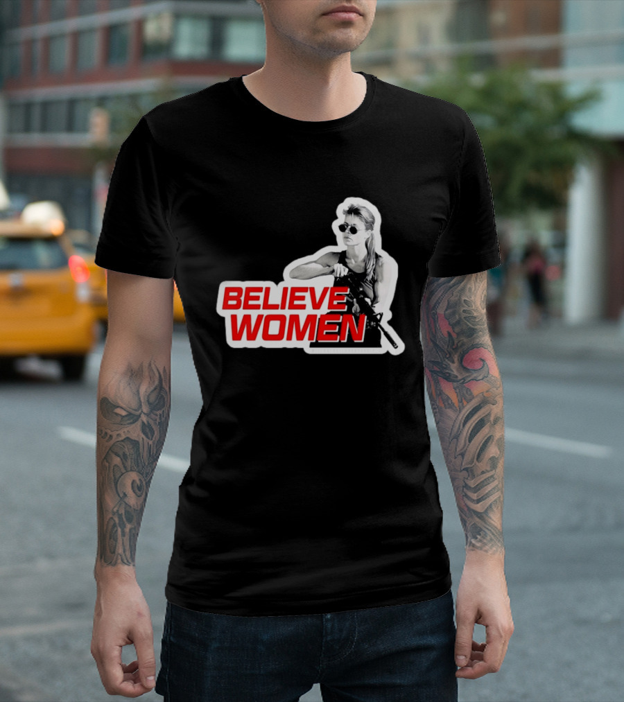 Believe Women Sarah Connor Terminator Halftone T-Shirt