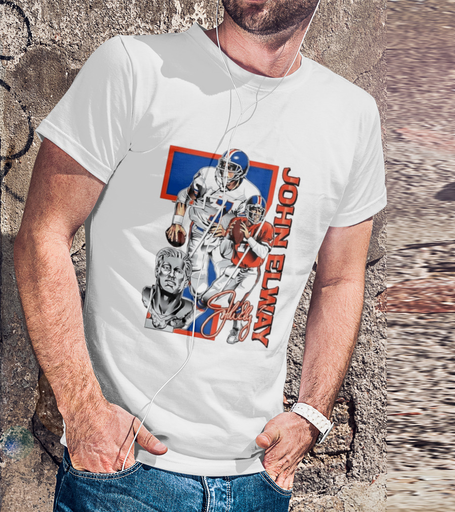 John Elway Denver Broncos Number 7 Quarterback T-Shirt