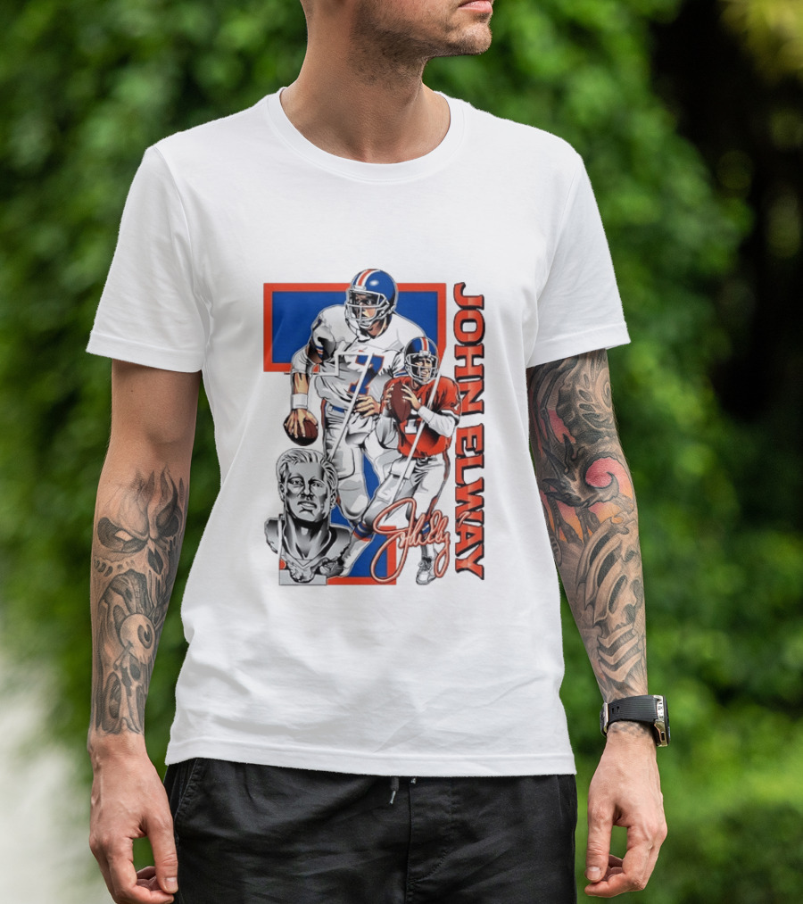 John Elway Denver Broncos Number 7 Quarterback T-Shirt