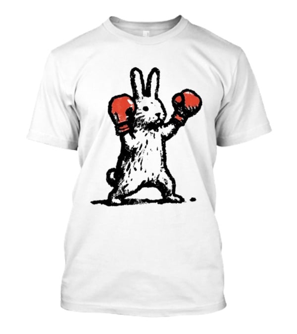 Boxing Rabbit Fighter Animal Sports Distressed T-Shirt