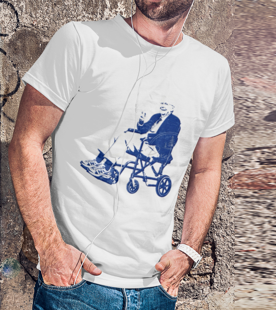 Kentucky Political Humor Go For Two Finger Man In Wheelchair Sneakers T-Shirt