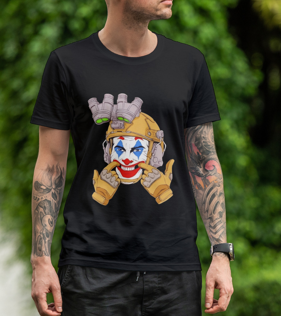 Joker Tactical Soldier Helmet Night Vision Clown Face T-Shirt