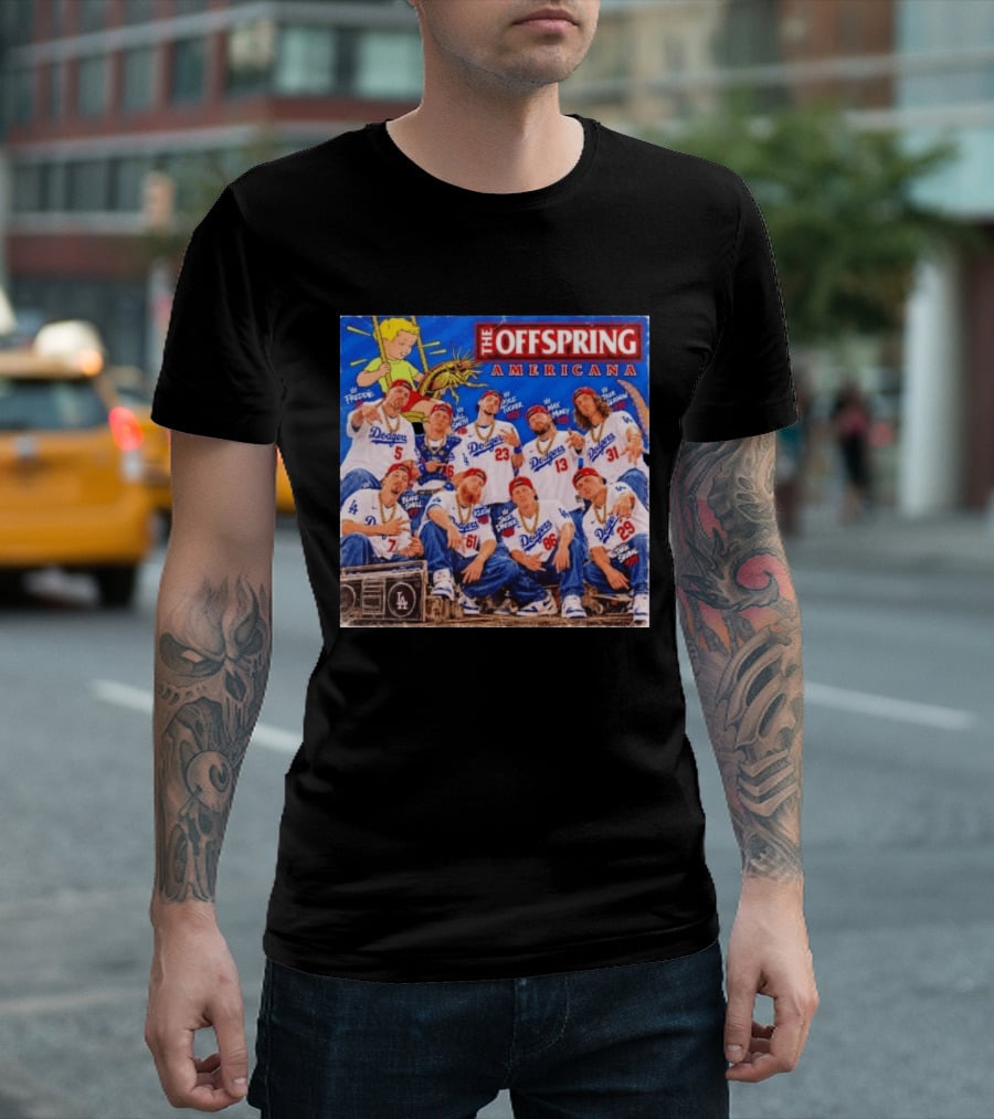 The Offspring Americana Dodgers Players Freddie Klein May Tride Tucek Vante Manny Salty Blake Joey T-Shirt