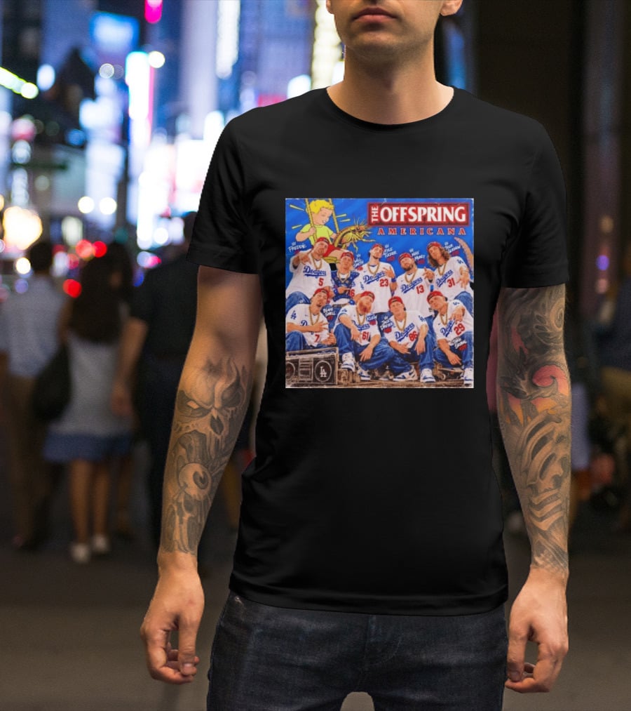 The Offspring Americana Dodgers Players Freddie Klein May Tride Tucek Vante Manny Salty Blake Joey T-Shirt