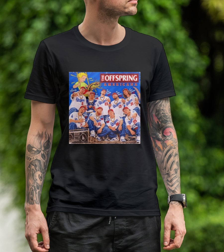 The Offspring Americana Dodgers Players Freddie Klein May Tride Tucek Vante Manny Salty Blake Joey T-Shirt
