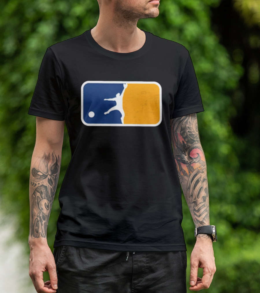 Milwaukee Brewers Baseball Leaping Catch Icon Luis Lara T-Shirt