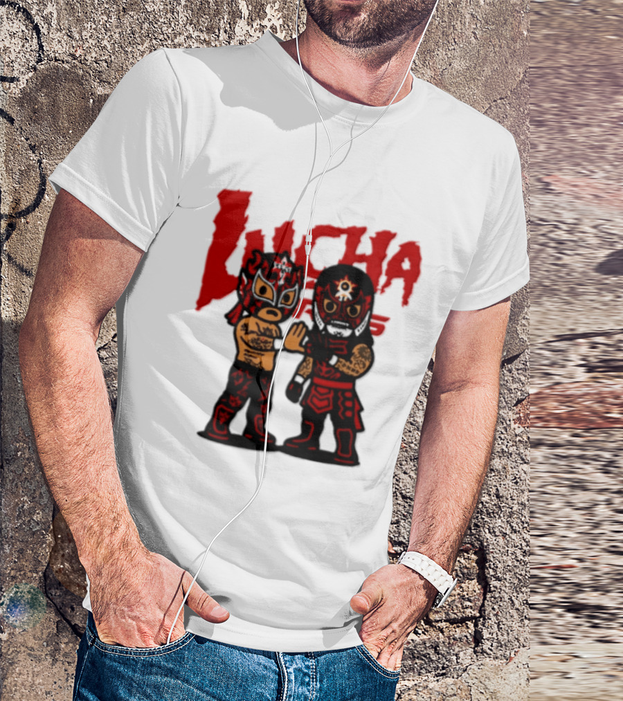 Penta El Zero Miedo Rey Fenix Lucha Bros Chibi Luchadores High Five T-Shirt