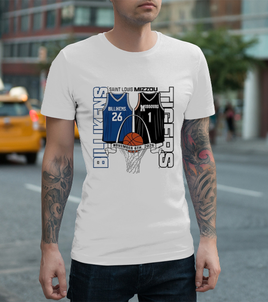 Saint Louis Billikens Vs Missouri Tigers Basketball November 6th 2026 T-Shirt