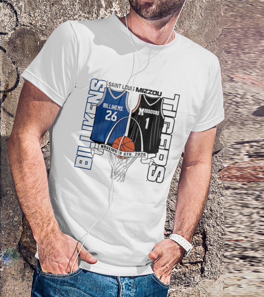 Saint Louis Billikens Vs Missouri Tigers Basketball November 6th 2026 T-Shirt