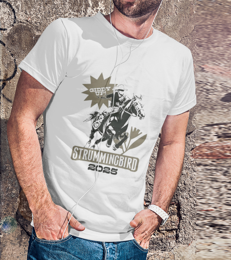 Strummingbird 2025 Giddy Up Cowboy Western Horse Rider Adventure T-Shirt