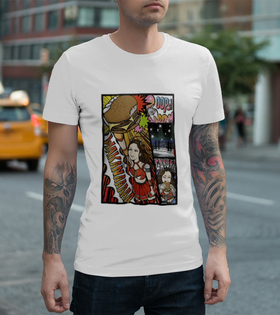 Wakana Tsukiyama Stardom Wakanaaaaa Oops Gaburi Comic Style Wrestling T-Shirt