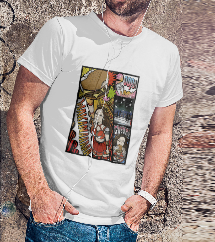 Wakana Tsukiyama Stardom Wakanaaaaa Oops Gaburi Comic Style Wrestling T-Shirt