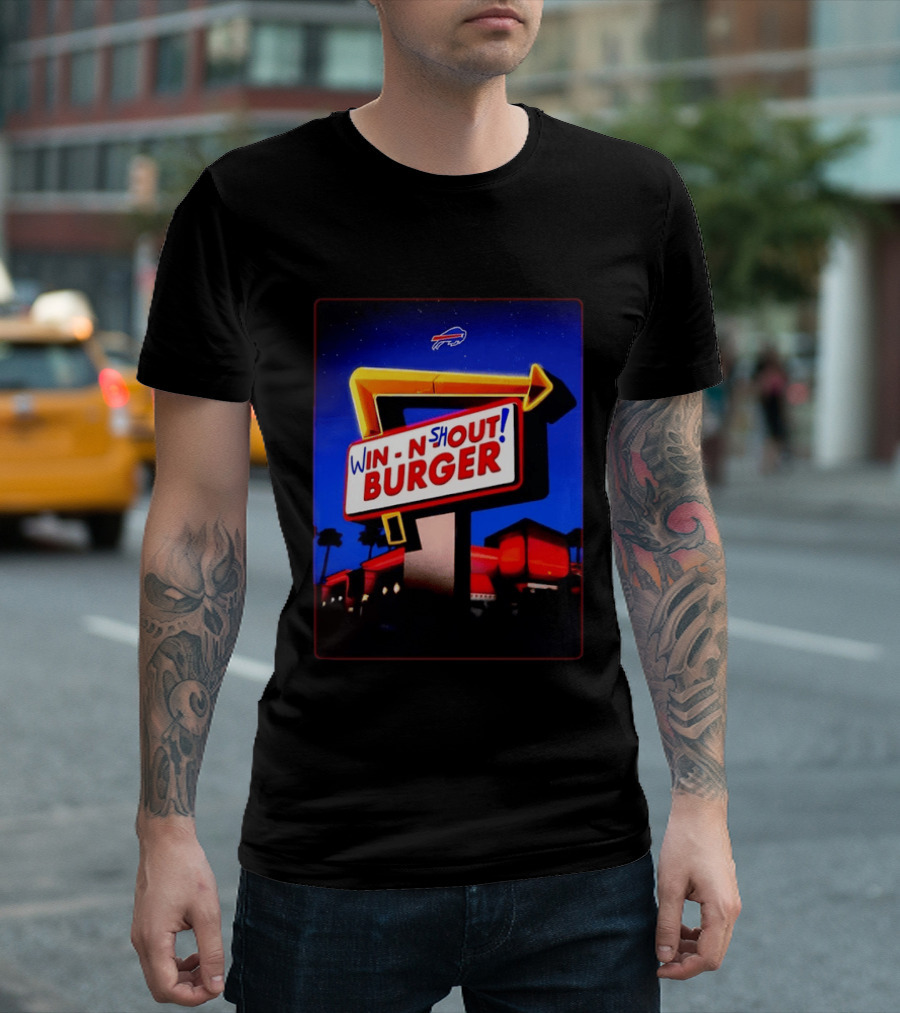 Buffalo Bills Win N Shout Burger Victory T-Shirt