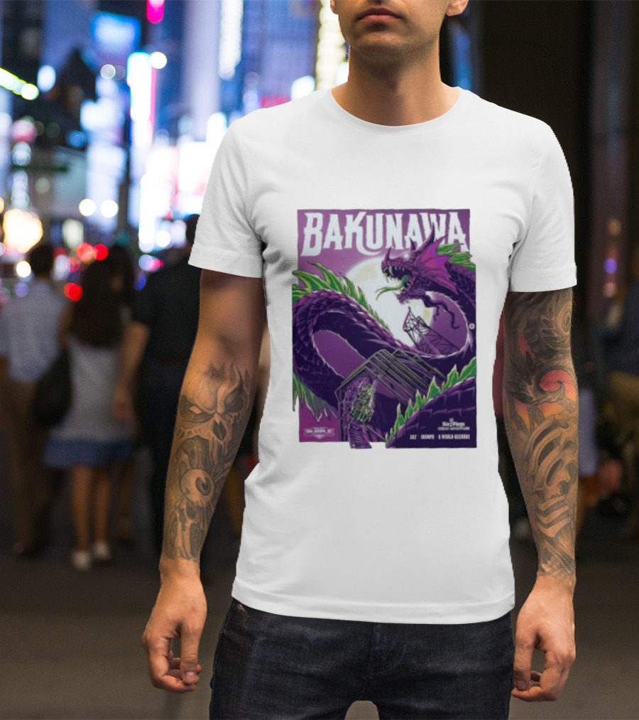 Bakunawa Project Purple Six Flags Great Adventure Roller 32 Stories 100 MPH 6 World Records T-Shirt