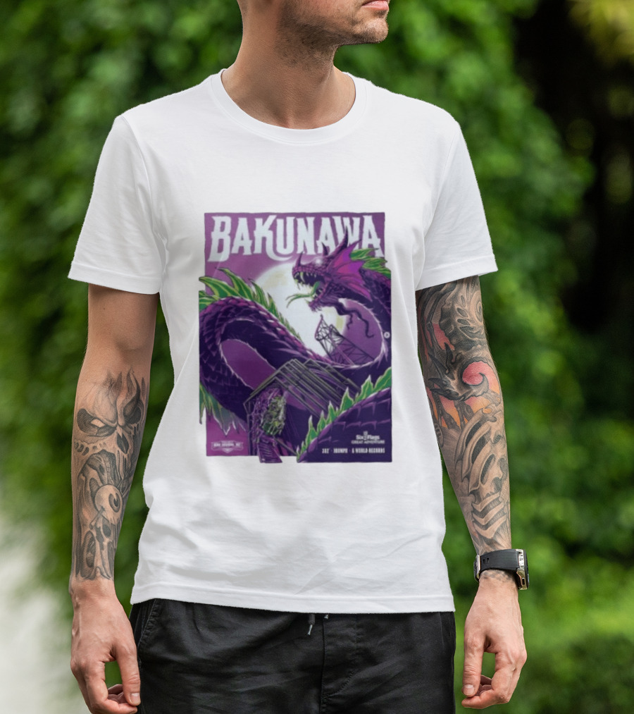 Bakunawa Project Purple Six Flags Great Adventure Roller 32 Stories 100 MPH 6 World Records T-Shirt