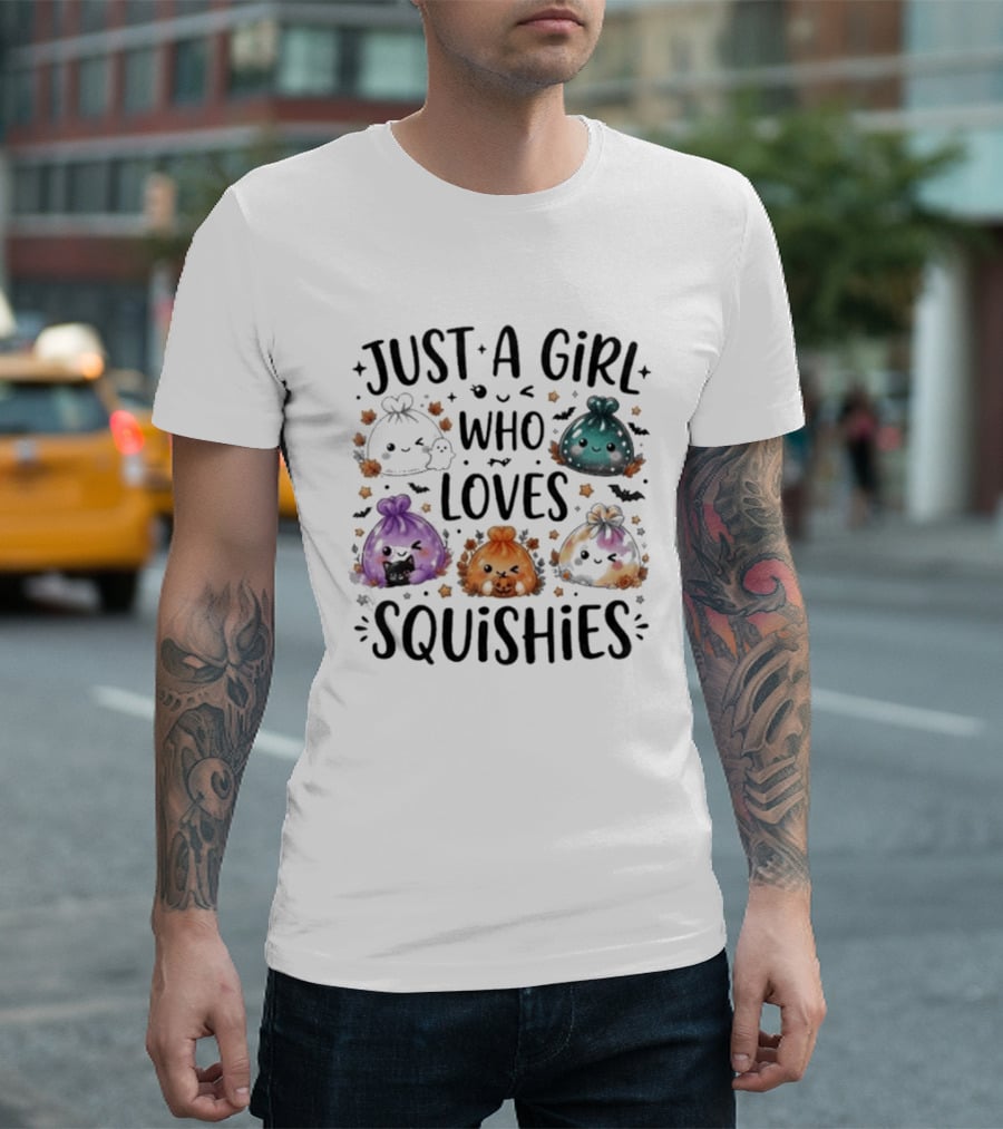 Just A Girl Who Loves Squishies Halloween Cute Kawaii T-Shirt