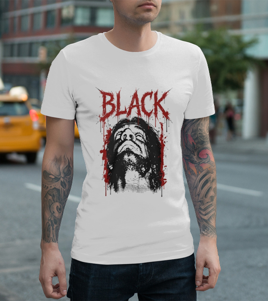 Black Metal Dark Music Band Drenched Red Horror T-Shirt