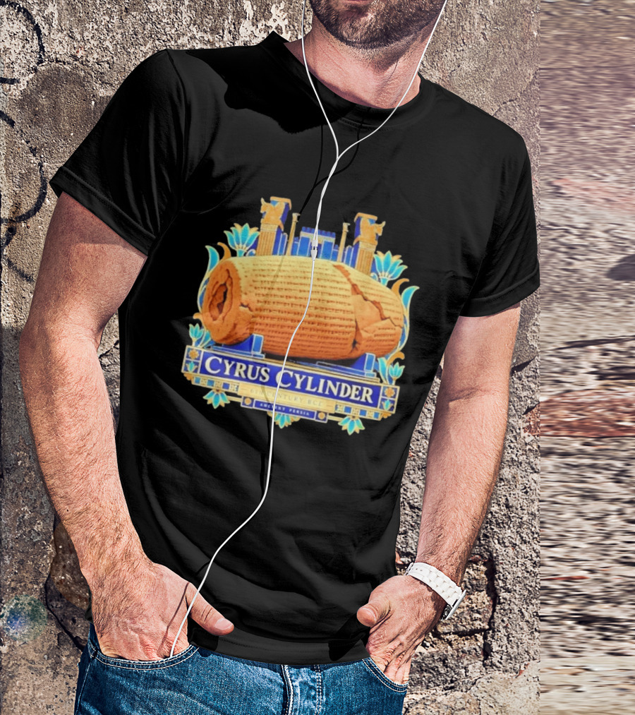 Cyrus Cylinder 6th Century BCE Iconic Ancient Persia Heritage T-Shirt