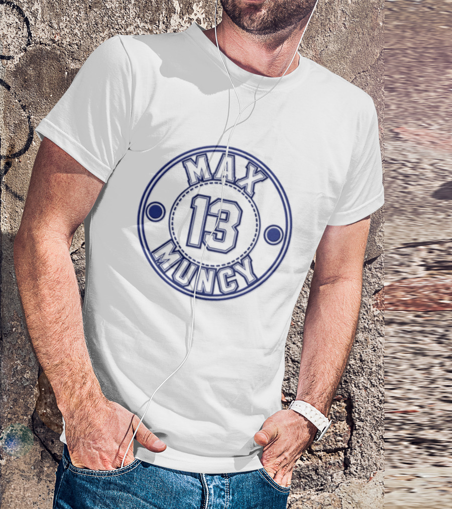 Max Muncy 13 Los Angeles Dodgers Baseball Player Circle T-Shirt