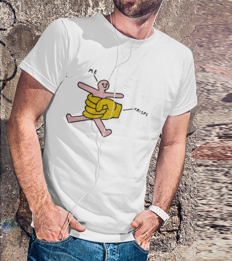 Me Being Held By Crisps Snack Relatable Meme T-Shirt