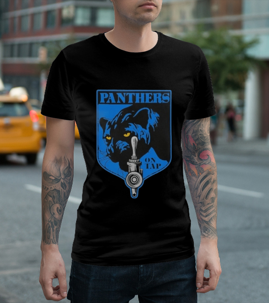 Panthers On Tap Retro Beer Sports T-Shirt