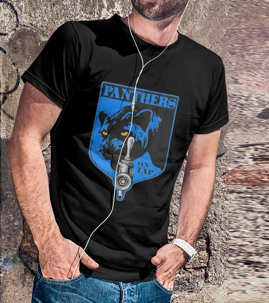 Panthers On Tap Retro Beer Sports T-Shirt
