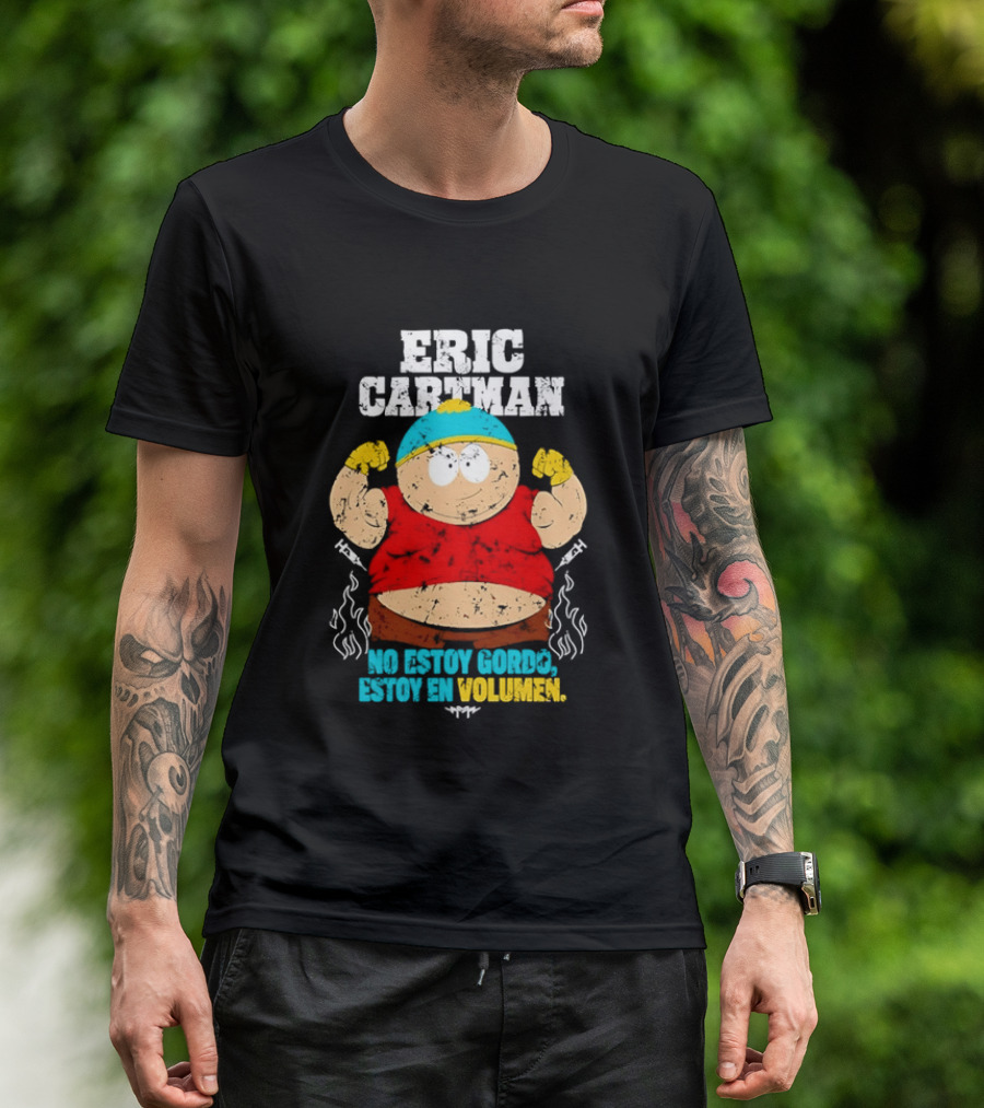 Eric Cartman No Estoy Gordo Estoy En Volumen Distressed T-Shirt