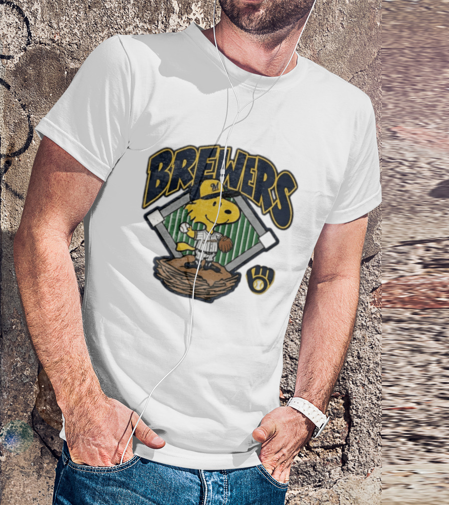 Brewers Snoopy Baseball Milwaukee Win Our Way T-Shirt
