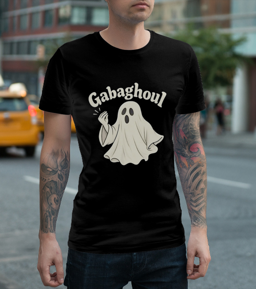 Gabaghoul Italian Ghost With Hand Gesture Spooky Humor T-Shirt