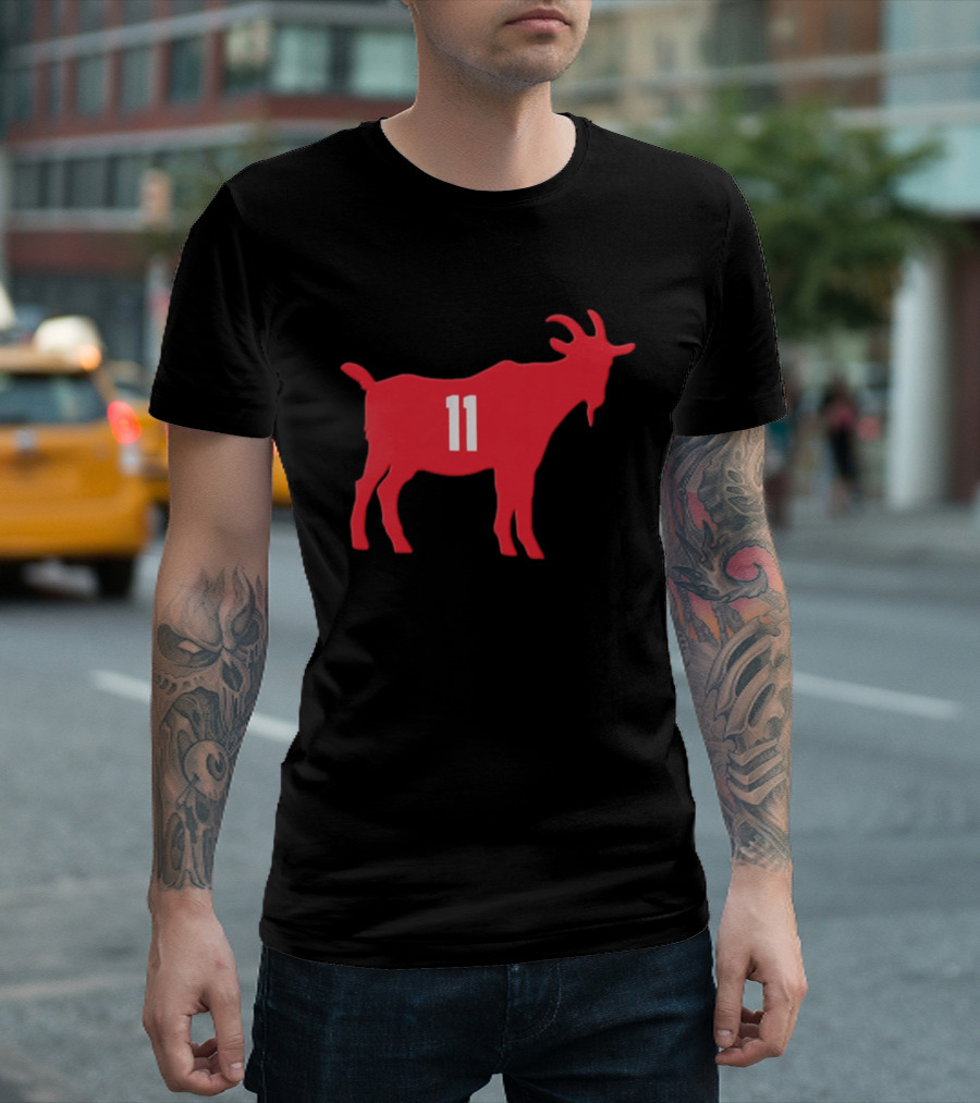 GOAT 11 Cleveland Guardians MLB Red Goat T-Shirt