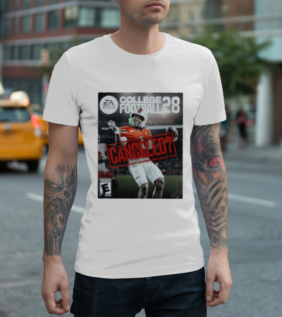 EA Sports College Football 28 Canceled Miami Hurricanes Player T-Shirt