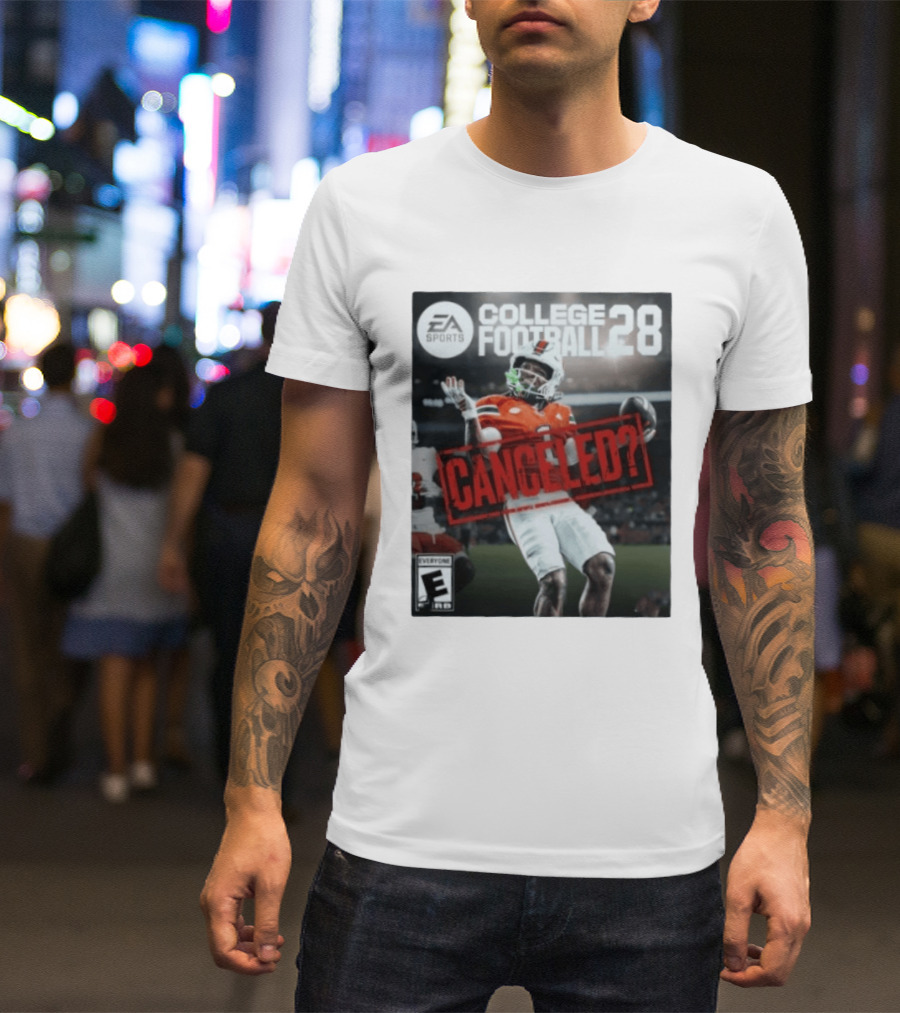 EA Sports College Football 28 Canceled Miami Hurricanes Player T-Shirt