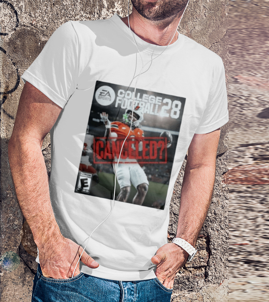 EA Sports College Football 28 Canceled Miami Hurricanes Player T-Shirt
