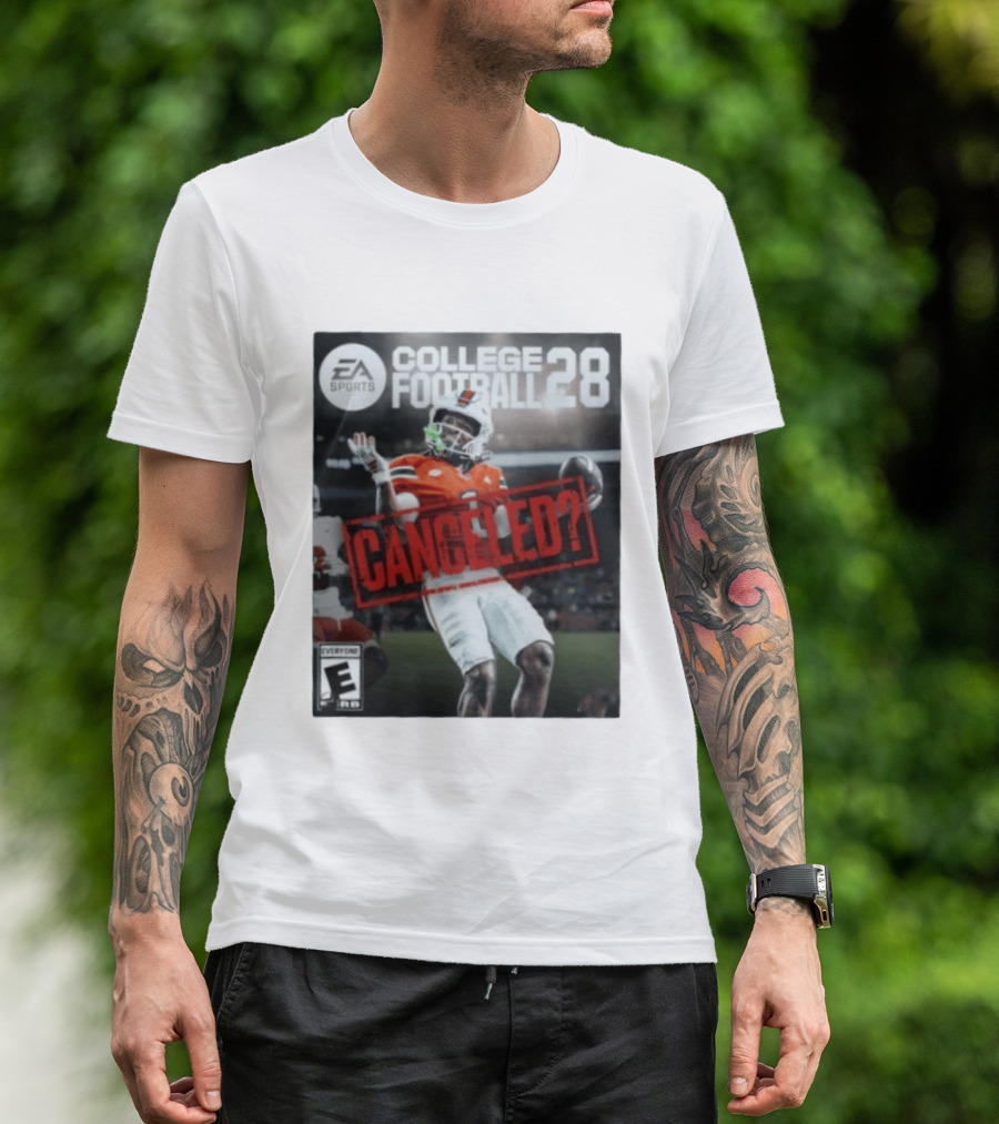 EA Sports College Football 28 Canceled Miami Hurricanes Player T-Shirt