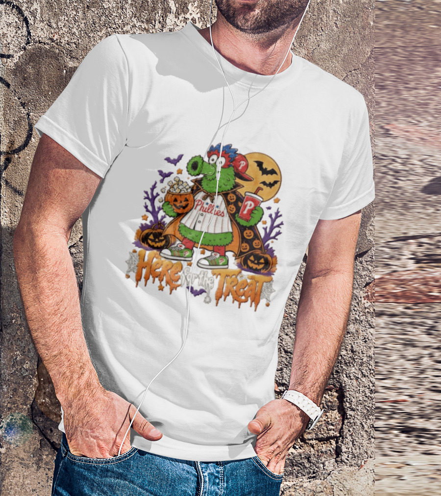 Halloween Phanatic Phillies Here For The Treat T-Shirt