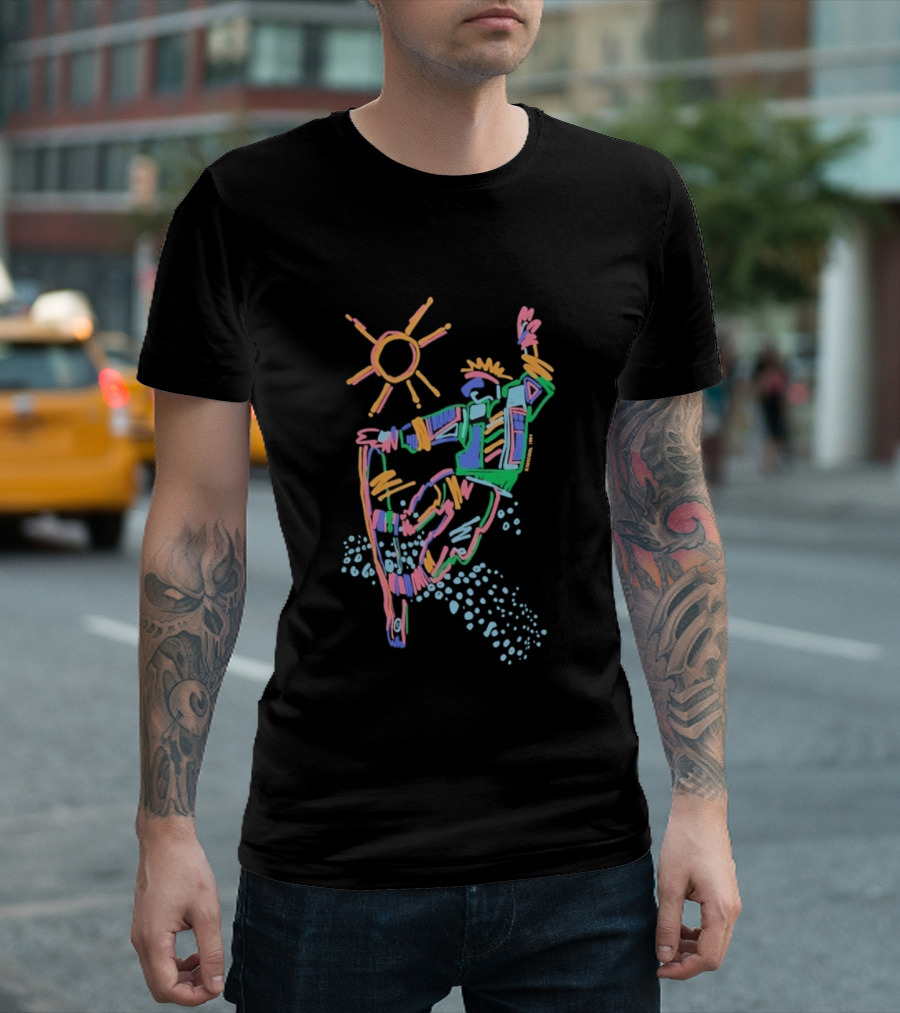Staycool 1984 Neon Skater 1980s Skateboarding T-Shirt
