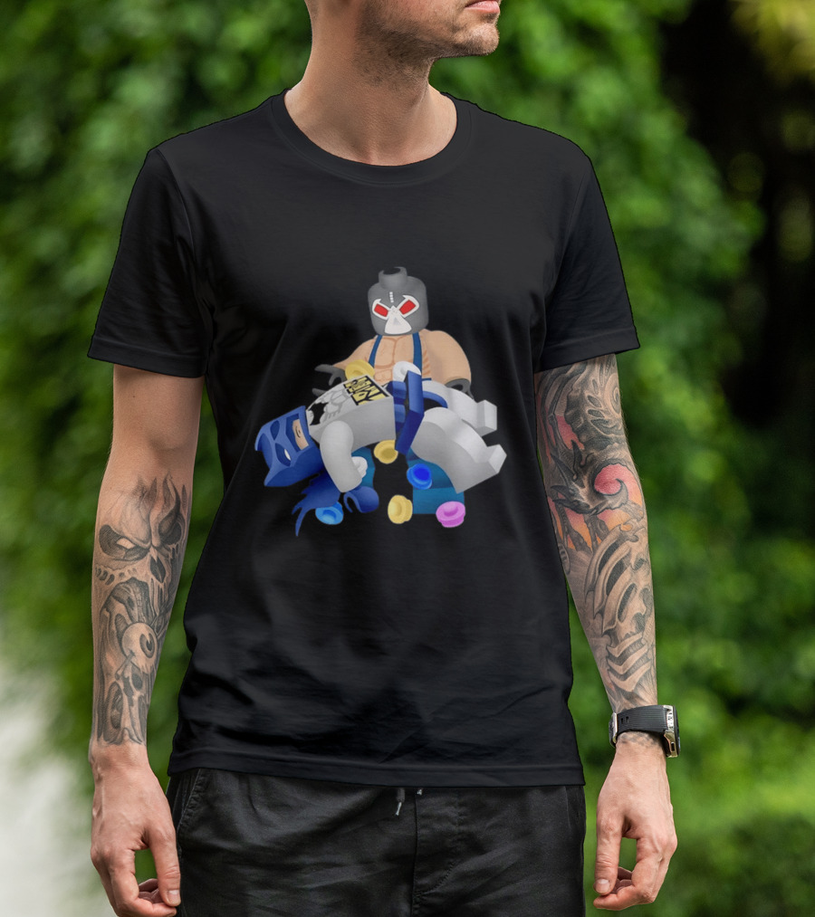 LEGO Bane Breaking Batman DC Comics Minifigure Scene T-Shirt