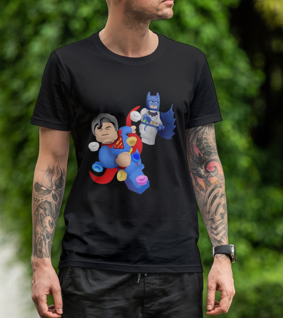 Lego Superman Batman Action Figures Dynamic Duo T-Shirt