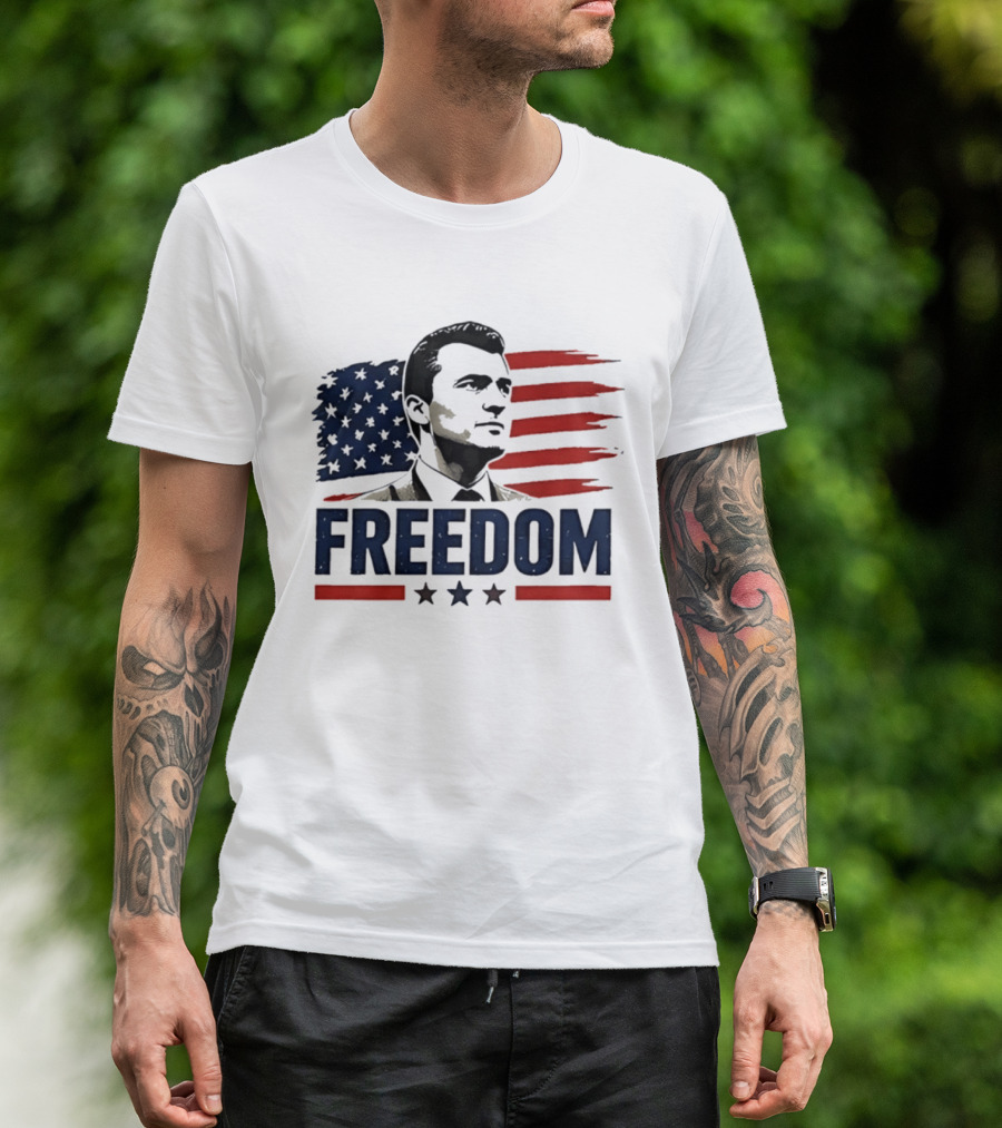 Patriotic Freedom American Flag Stars Vivek Ramaswamy T-Shirt