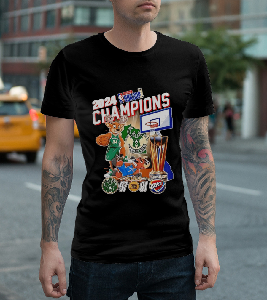 2024 NBA Cup Champions Milwaukee Bucks 97 81 Final T-Shirt