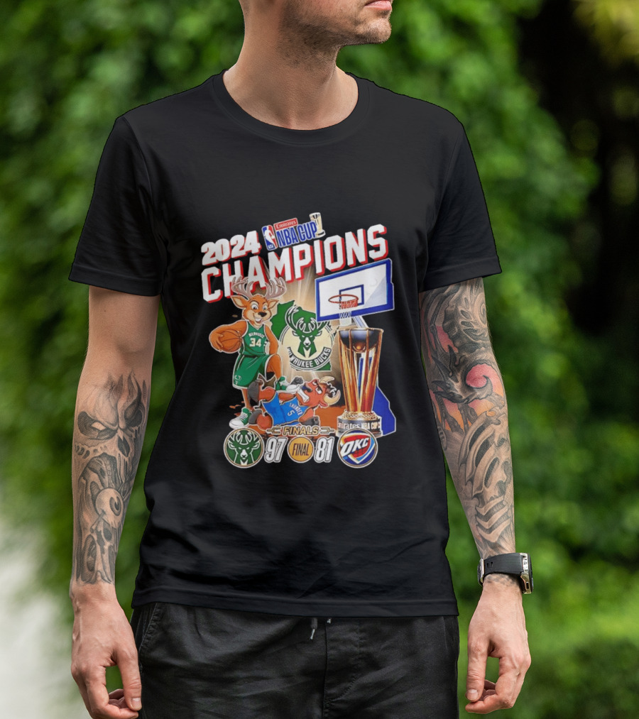 2024 NBA Cup Champions Milwaukee Bucks 97 81 Final T-Shirt
