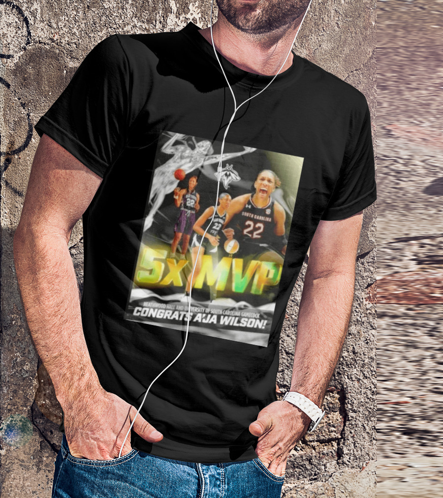 Heathwood Hall University Of South Carolina Gamecock 5x MVP Congrats A'ja Wilson T-Shirt