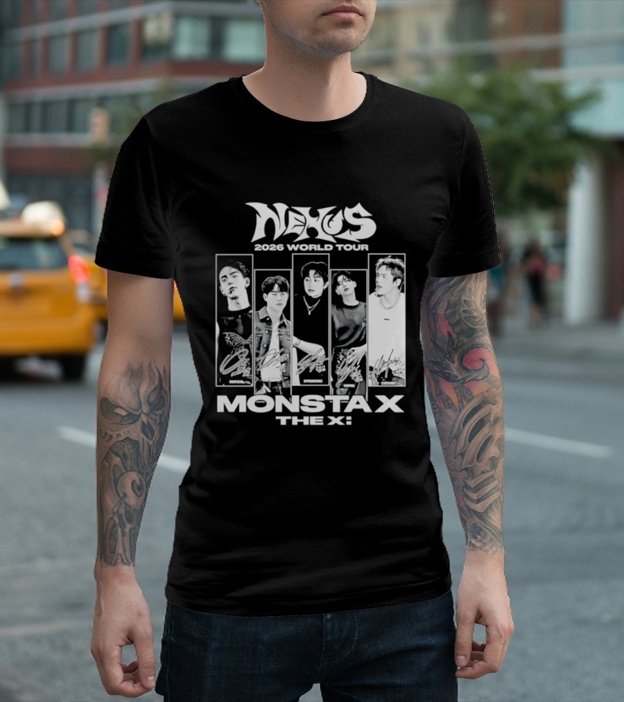 Nexus 2026 World Tour Monsta X With Shownu Jooheon Hyungwon Kihyun Minhyuk T-Shirt