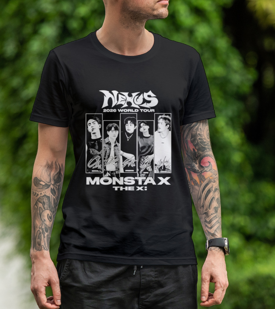 Nexus 2026 World Tour Monsta X With Shownu Jooheon Hyungwon Kihyun Minhyuk T-Shirt