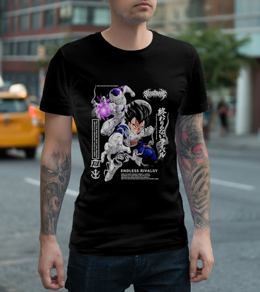 Dragon Ball Z Vegeta Frieza Battle Endless Rivalry Iconic Anime Characters T-Shirt