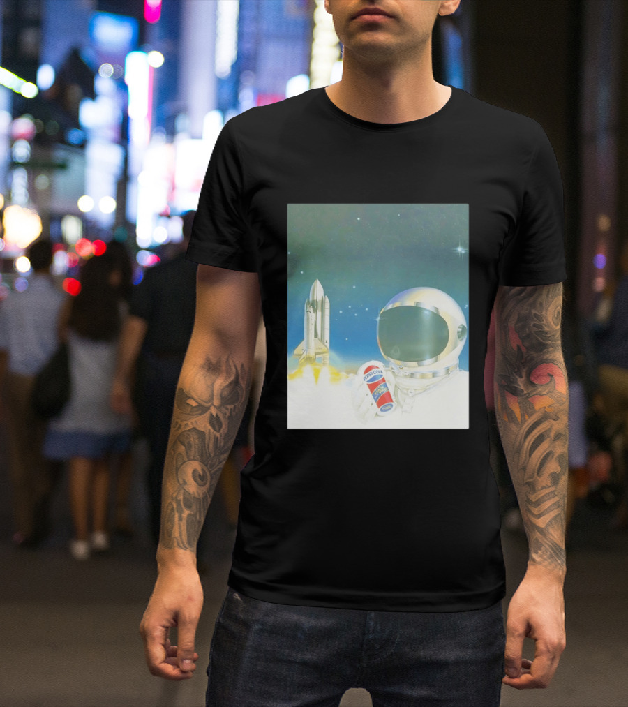Pepsi Cola Astronaut Space Shuttle USA Reach For The Stars T-Shirt