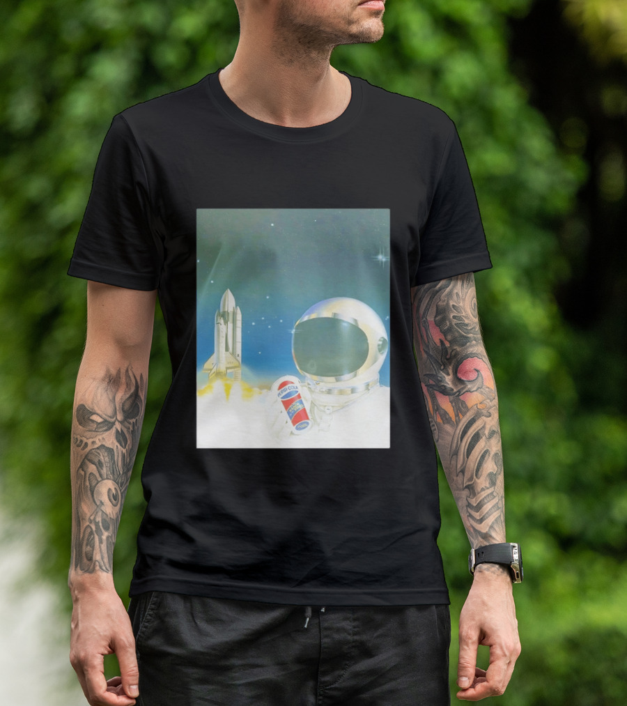 Pepsi Cola Astronaut Space Shuttle USA Reach For The Stars T-Shirt