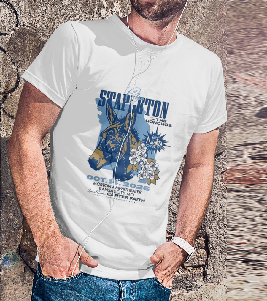 Chris Stapleton With The Honchos At Morton Amphitheater Kansas City Oct 14 2026 Featuring Carter Faith T-Shirt