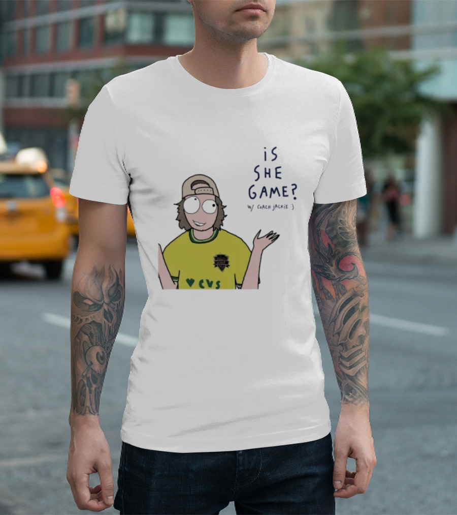 Is She Game Coach Jackie J CVS Soccer Team T-Shirt